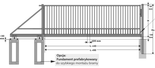 Brama samonośna Uniwersalna P15 - Ogrodzenia pionowe system uniwersalny