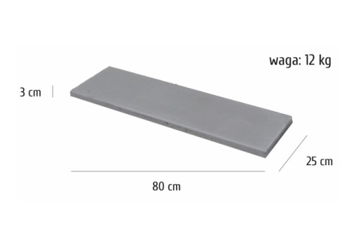 Daszek betonowy architektoniczny  80x25x3 cm - Ogrodzenia betonowe z bloczków Slabb - Zdjęcie nr 13