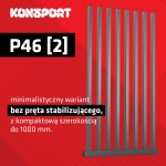 Przęsło Konsport PP001 (P46V2) ogrodzenie grzebieniowe otwarte