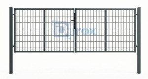 Brama dwuskrzydłowa panelowa uniwersalna 5000x1200mm fi 5mm  RAL 7016 