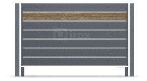 Przęsło poziome  Variante 5 Antracyt/Dąb bielony H-1160 L-2000 mm  + słupek + ceowniki / zestaw 