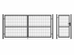 Furtka + Brama  Panelowa 3D  1530 mm mm RAL 7016 / komplet