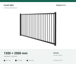 Przęsło ogrodzeniowe Uniwersalny P15 PLAST-MET 1350 × 2500 mm