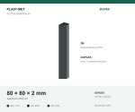 Słupek Uniwersalny PLAST-MET 80 × 80 × 2 mm, wysokość 2000 mm