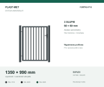 Furtka Uniwersalna P15 PLAST-MET 1350 × 990 mm - 2 słupki 60 × 60 mm