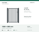 Furtka Uniwersalna P15 PLAST-MET 1500 × 990 mm - 2 słupki 80 × 80 mm