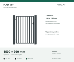 Furtka Uniwersalna P15 PLAST-MET 1500 × 990 mm - 2 słupki 100 × 100 mm