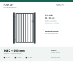 Furtka Uniwersalna P15 PLAST-MET 1650 × 990 mm - 2 słupki 80 × 80 mm