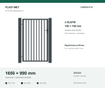 Furtka Uniwersalna P15 PLAST-MET 1650 × 990 mm - 2 słupki 100 × 100 mm