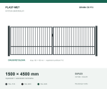 Brama dwuskrzydłowa Uniwersalna P15 PLAST-MET 1500 × 4500 mm