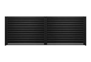 Brama dwuskrzydłowa Budmat Perfetto Forte 100 4010×1537 mm – czarny RAL 9005 Ultramat