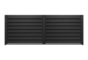 Brama dwuskrzydłowa Budmat Perfetto Forte 150 4010×1537 mm – czarny RAL 9005 Ultramat
