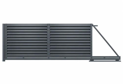 Brama przesuwna Perfetto 100 RAL 7016, prawa
