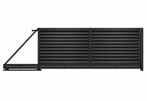 Brama przesuwna Perfetto 100 RAL 9005, lewa