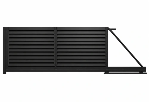 Brama przesuwna Perfetto 100 RAL 9005, prawa