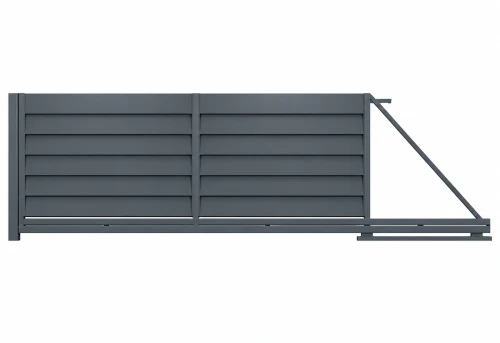 Brama przesuwna Perfetto 200 RAL 7016, prawa