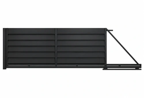 Brama przesuwna Perfetto 200 RAL 9005, prawa