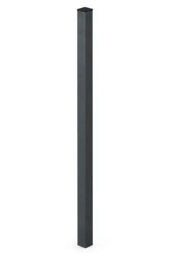 Cały słupek Budmat 100×100 mm, antracyt RAL 7016, z czarnym kapturkiem