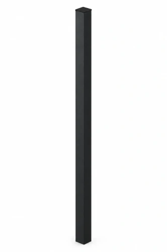 Cały słupek Budmat 100×100 mm, czarny RAL 9005, z czarnym kapturkiem