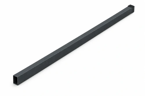 Słupek Budmat 100×100 mm, antracyt RAL 7016, czarny kapturek