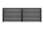 Brama dwuskrzydłowa Budmat Piano Forte 100 4010×1350 mm – czarny RAL 9005 Ultramat