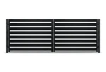 Brama dwuskrzydłowa Budmat Piano Forte 150 4010×1350 mm – czarny RAL 9005 Ultramat