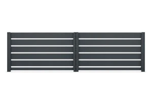 Brama dwuskrzydłowa Budmat Piano Forte 200 4010×1350 mm – antracyt RAL 7016 Ultramat