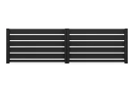 Brama dwuskrzydłowa Budmat Piano Forte 200 4010×1350 mm – czarny RAL 9005 Ultramat