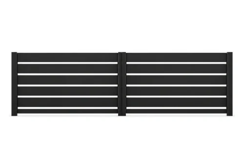 Brama dwuskrzydłowa Piano 200 RAL 9005