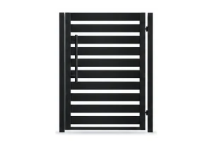 Furtka Budmat Piano Forte 100, wys. 1550 mm – czarny RAL 9005 Ultramat