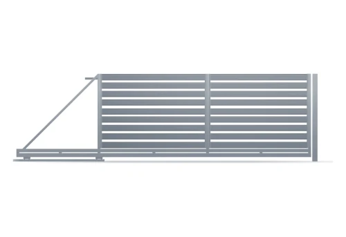 Brama przesuwna Piano 100 RAL 7016, lewa