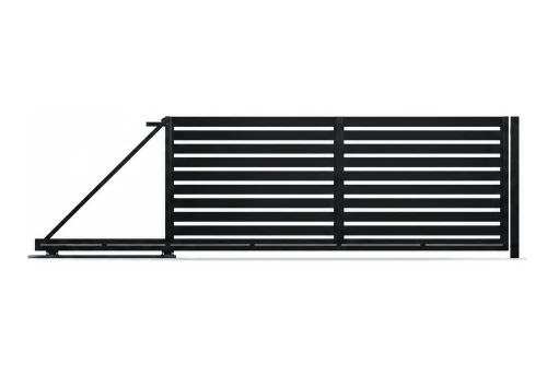 Brama przesuwna Piano 100 RAL 9005, lewa