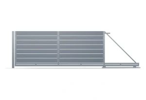 Brama przesuwna Budmat Piano Forte 150 4000×1330 mm – antracyt RAL 7016 Ultramat – długość 5500 mm