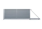 Brama przesuwna Budmat Piano Forte 150 4000×1330 mm – antracyt RAL 7016 Ultramat – długość 5620 mm