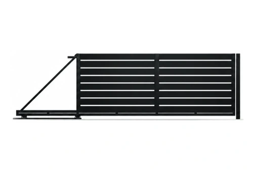 Brama przesuwna Piano 150 RAL 9005, lewa