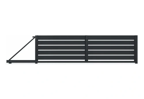 Brama przesuwna Piano 200 RAL 9005, lewa