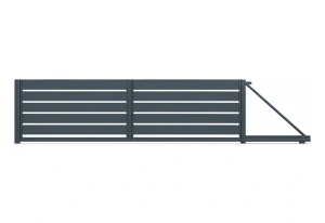 Brama przesuwna Budmat Piano Forte 200 4000×1530 mm – antracyt RAL 7016 Ultramat – długość 5500 mm