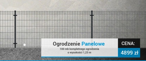 Ogrodzenie panelowe 3D kompletny zestaw 1,23m 100m RAL 7016 / Orion Light - Kompletne ogrodzenia zestawy - Zdjęcie nr 7