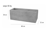 Bloczek betonowy architektoniczny  80x30x25 cm