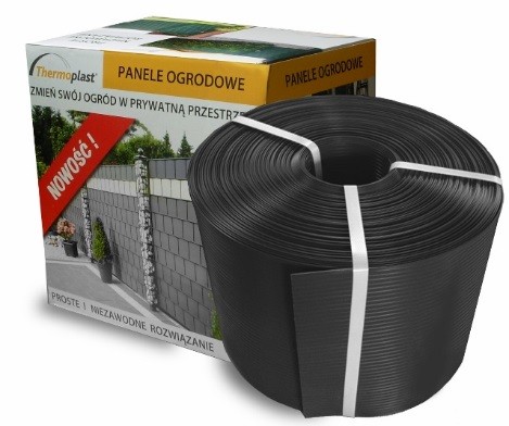 Taśma maskująca do przęseł panelowych RAL 7016 190 mm 26m Thermoplast - Ogrodzenia pełne maskujące - Zdjęcie nr 1