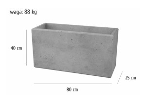 Bloczek betonowy architektoniczny  80x40x25 cm