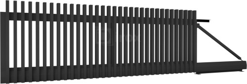 Aluminiowa brama przesuwna pionowa ALFEN R09