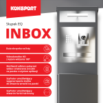 Słupek EQ 9  z wyrzutnia na paczki dla kuriera  / aplikacja online / wideo domofon