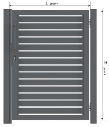 Furtka Palisadowa PP002(P82) - Ogrodzenia poziome PP002 P82 - Zdjęcie nr 1