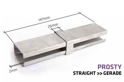 Przedłużka  Łącznik słupa 40x60 mm N1 x 10 szt - Przedłużki do słupków - Zdjęcie nr 1