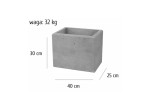 Bloczek betonowy architektoniczny  40x30x25 cm