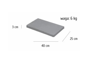 Daszek betonowy architektoniczny  40x25x3 cm