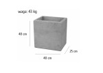 Bloczek betonowy architektoniczny  40x40x25 cm