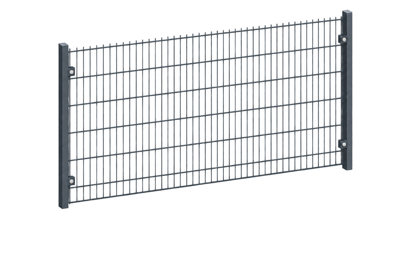 Płaski panel 2D na słupkach bez podmurówki
