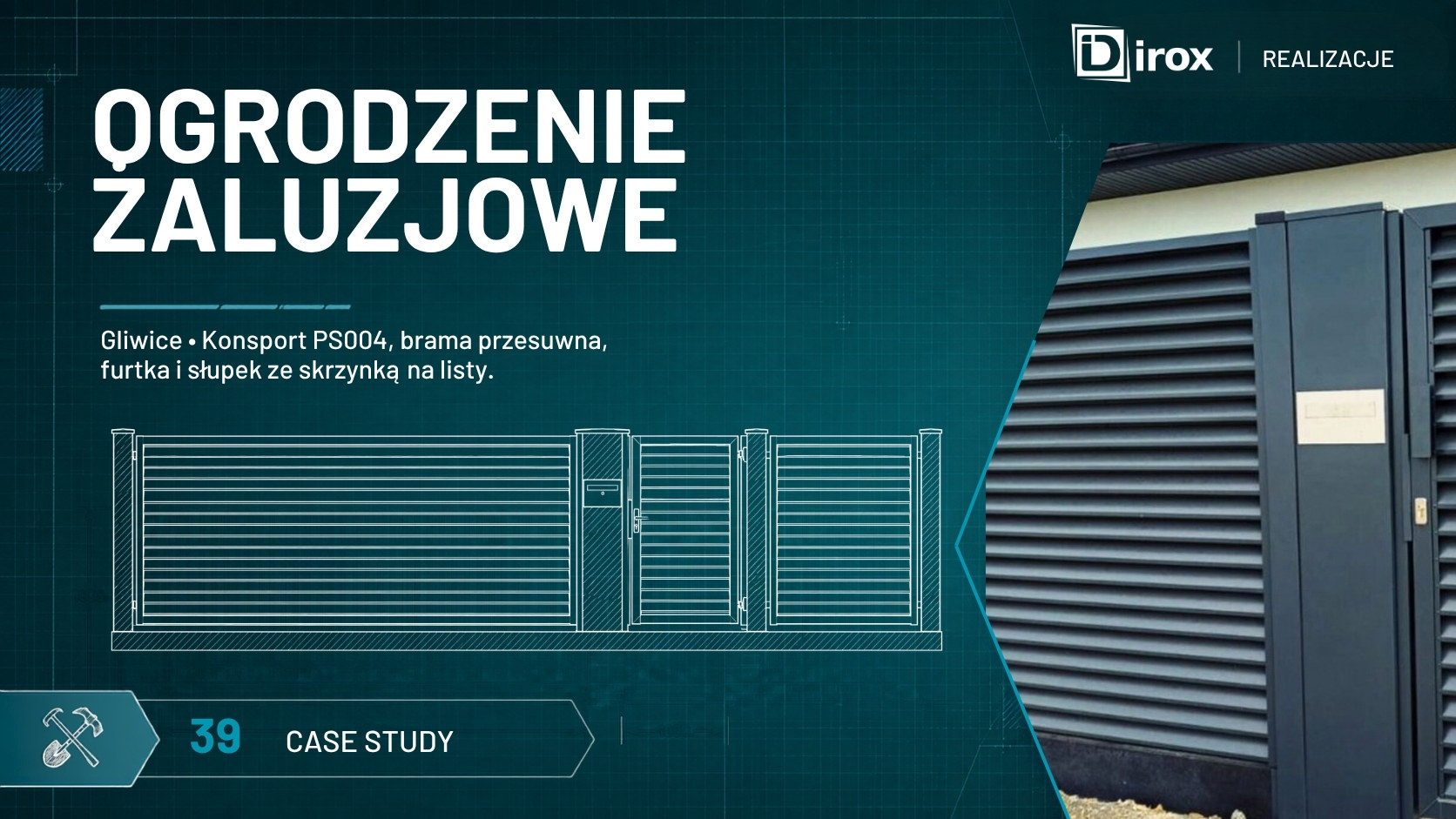 Ogrodzenie żaluzjowe PS004 Konsport w Gliwicach